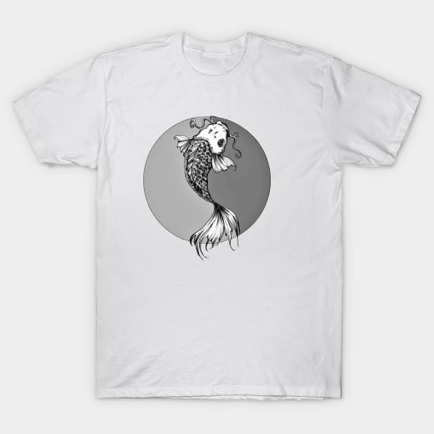 Koi Fish T-Shirt by Panxia